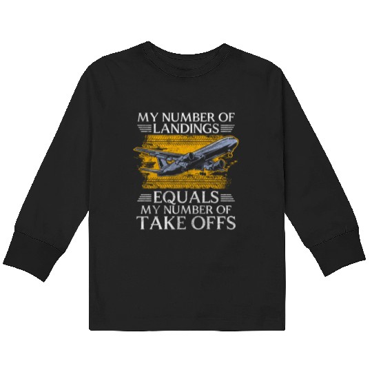 Pilot Aviator Aviation Aerobatic Pilots Kids Long Sleeve T Shirts