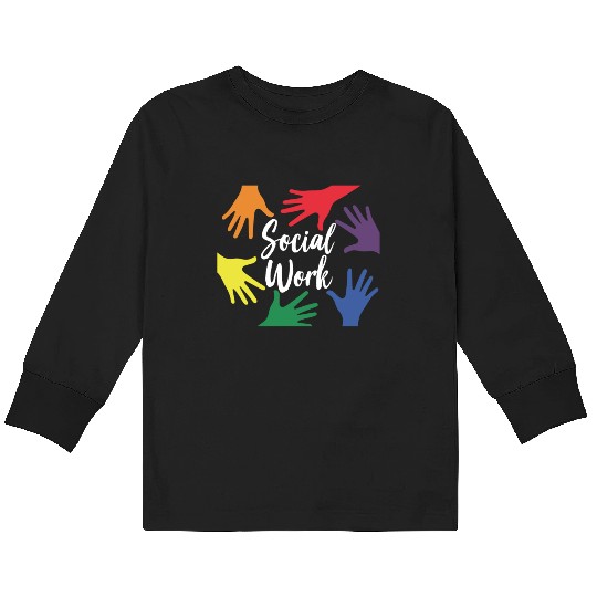 Social Work Worker Graduation Job Kids Long Sleeve T Shirts