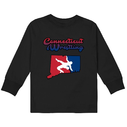 Connecticut Wrestling Kids Long Sleeve T Shirts