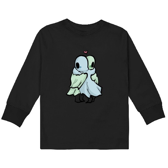 Ghost Hug (Left Chest) Kids Long Sleeve T Shirts