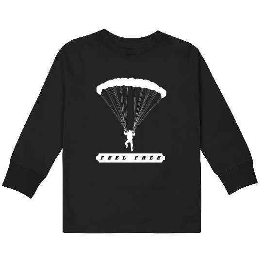 Feel free parachute, Cross Country Pilots Kids Long Sleeve T Shirts