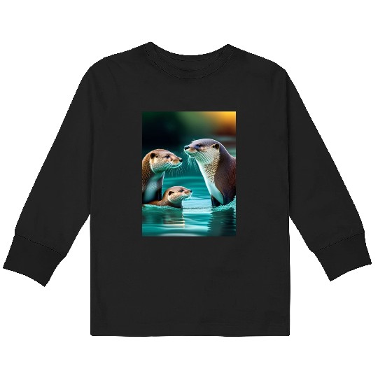 "Ducks in the Pond" Kids Long Sleeve T Shirts