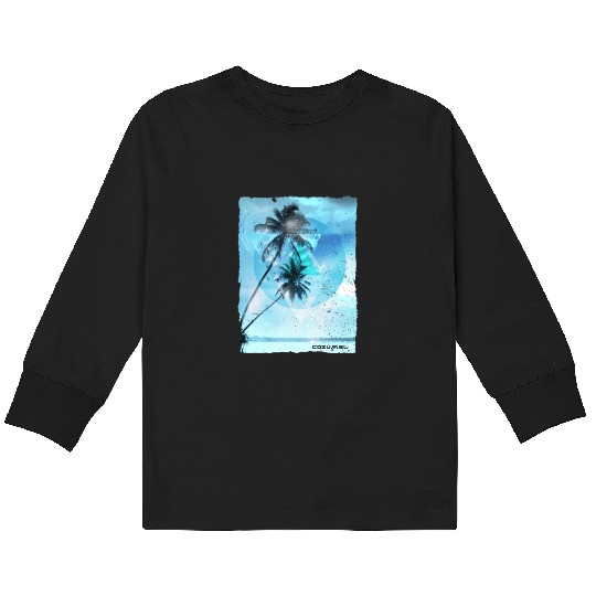 Artistic Cozumel Mexico Palm Tree Vacation Kids Long Sleeve T Shirts