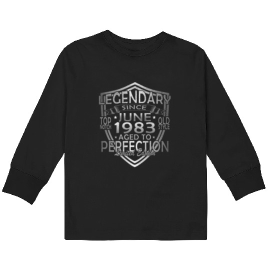 June 1983 Anniversary June 1983 June Kids Long Sleeve T Shirts