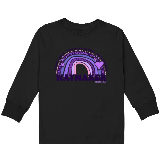 Waymaker Promise Keeper Miracle Worker - Jesus Kids Long Sleeve T Shirts
