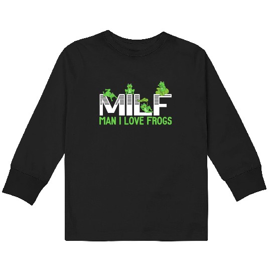 Man I Love Frogs Tadpole Amphibian Herpetologist Kids Long Sleeve T Shirts