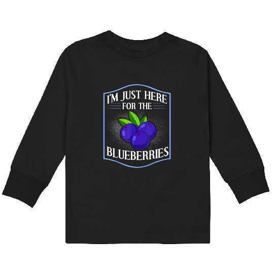Blueberry Plant Blueberries Farmer Bush Tree Kids Long Sleeve T Shirts