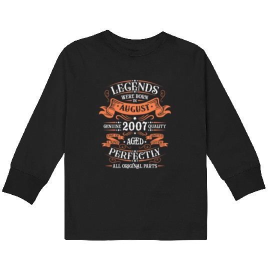 August 2007 anniversary 2007 legends August Kids Long Sleeve T Shirts