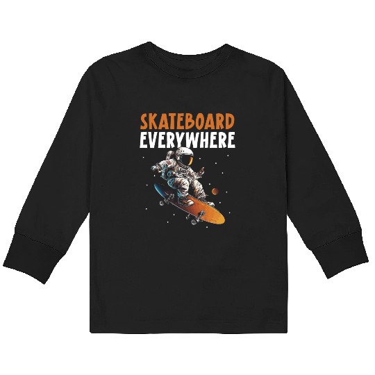Skateboard Lover Skater Skateboarding Skateboarder Kids Long Sleeve T Shirts