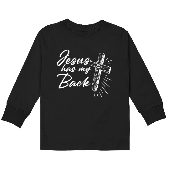 Jesus Has My Back 2 Kids Long Sleeve T Shirts