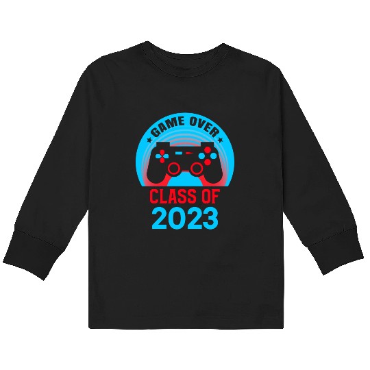 2023 Game Over Class of 2023 Graduate Awesome Kids Long Sleeve T Shirts