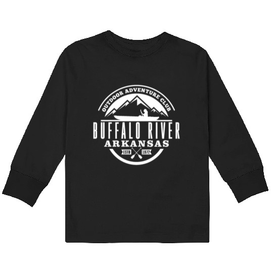 Canoe Buffalo River Kids Long Sleeve T Shirts
