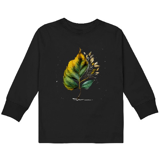 leaf of trees Kids Long Sleeve T Shirts