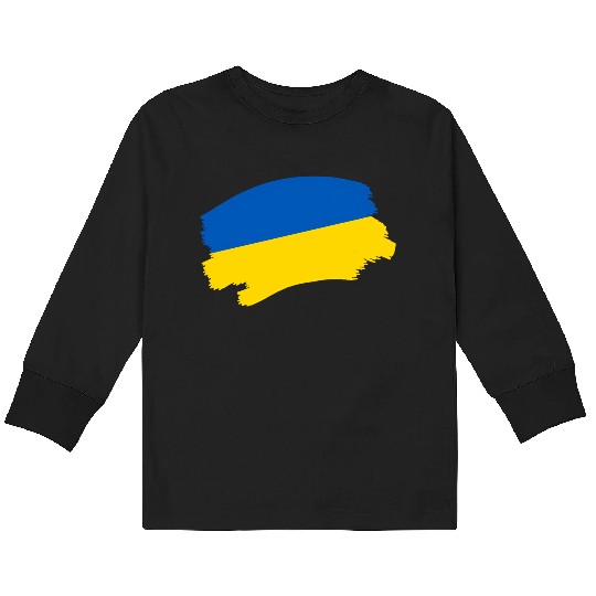 Ukrainian Flag Ukraine Kids Long Sleeve T Shirts
