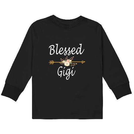 Blessed Gigi Mothers Day Kids Long Sleeve T Shirts