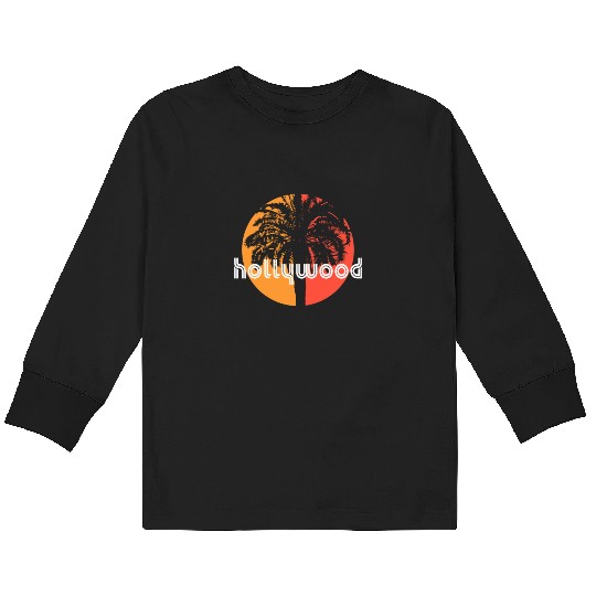 Hollywood California Artistic Vacation Souvenir Kids Long Sleeve T Shirts