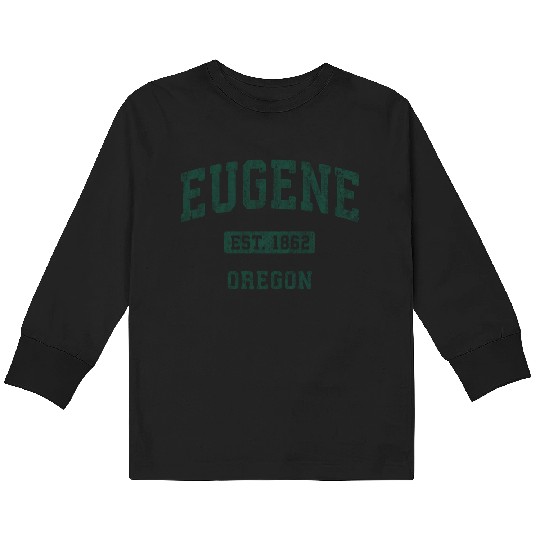 Eugene Oregon Or Athletic Sports Kids Long Sleeve T Shirts