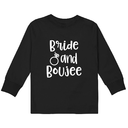 Bride And Boujee Bach Party Wedding Mrs Mrs Kids Long Sleeve T Shirts