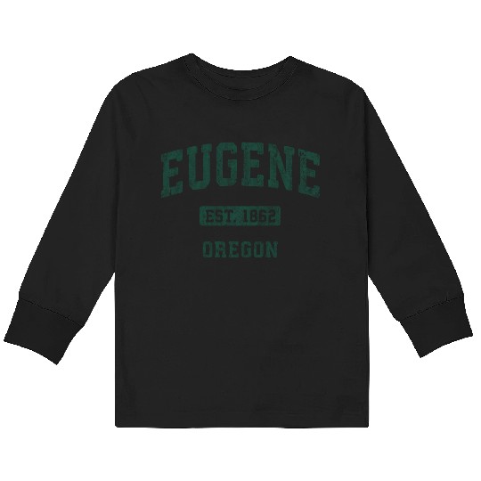 Eugene Oregon Or Athletic Sports Kids Long Sleeve T Shirts