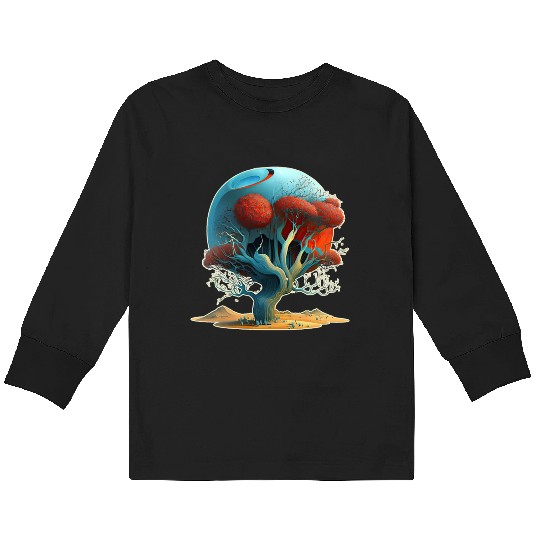 Desert Crimson Dreaming Kids Long Sleeve T Shirts