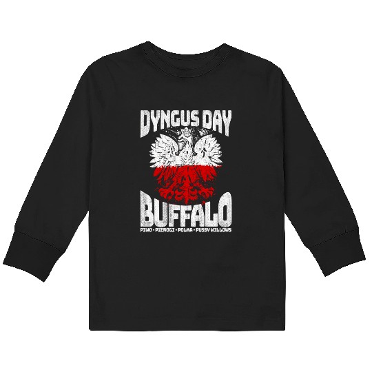 Dyngus Day Buffalo Piwo Pierogi Polka Kids Long Sleeve T Shirts