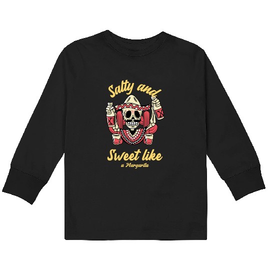Salty And Sweet Margarita In Mexican Style Kids Long Sleeve T Shirts
