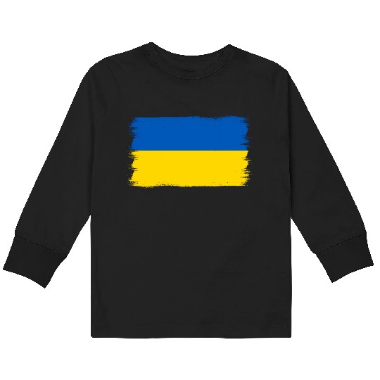 Ukrainian Flag Ukraine Kids Long Sleeve T Shirts