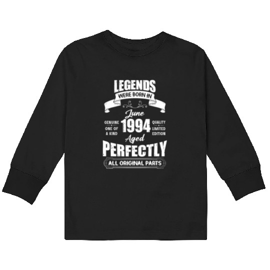 Legends Were Born In June 1981 Birthday Kids Long Sleeve T Shirts
