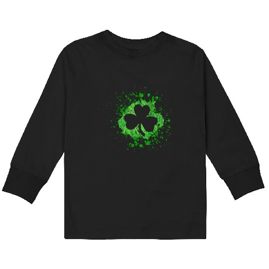 2-Sided Erin Go Bragh Shamrock Celtic Knot And Kids Long Sleeve T Shirts