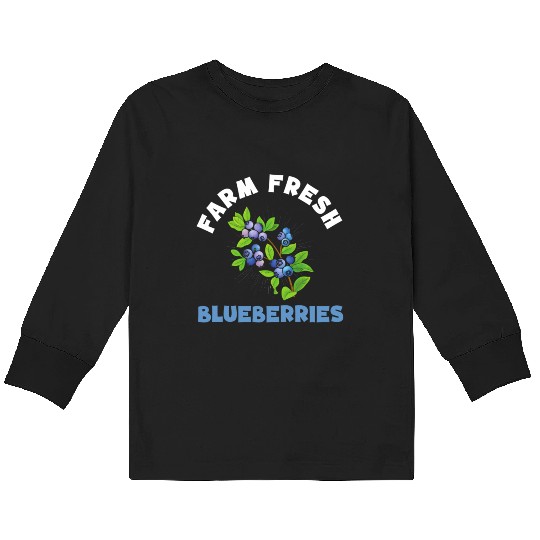 Blueberries Graphics Blueberry Farmer Blueberry Kids Long Sleeve T Shirts