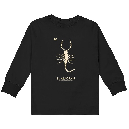 Loteria El Alacran Scorpion Kids Long Sleeve T Shirts