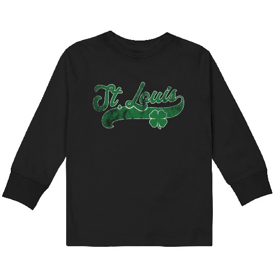 St Louis Shamrock St Patrick'S Day Saint Paddy'S Kids Long Sleeve T Shirts