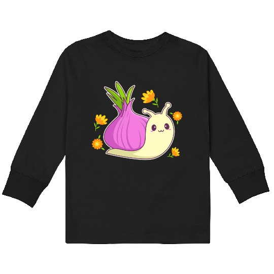 Aesthetic Kawaii Onion Kids Long Sleeve T Shirts