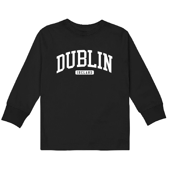 Dublin Ireland Style Kids Long Sleeve T Shirts
