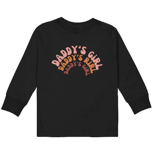 Retro Daddy's Girl,father's day,baby girl bodysuit Kids Long Sleeve T Shirts
