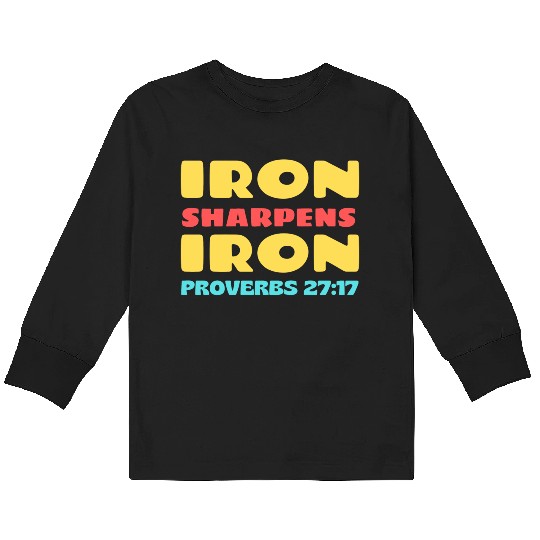 Iron Sharpens Iron nature Kids Long Sleeve T Shirts