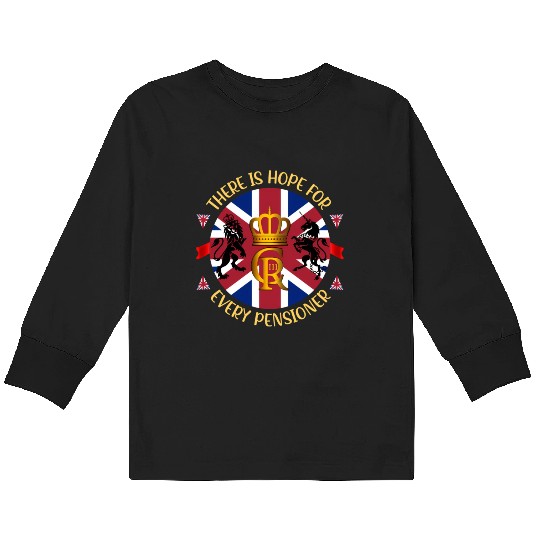 King Charles Iii British Monarch Royal Coronation Kids Long Sleeve T Shirts