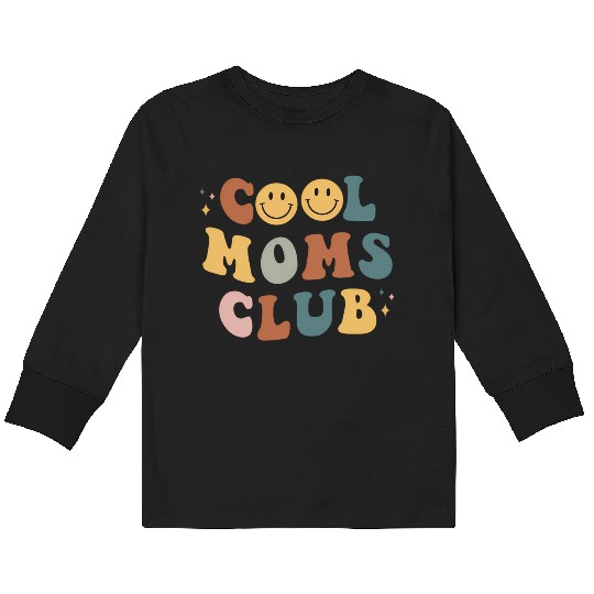 Moms Club On Back Print Kids Long Sleeve T Shirts