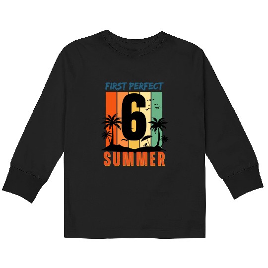 First perfect (number) summer version 2 light Kids Long Sleeve T Shirts
