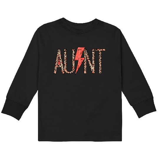 Retro Leopard A Lightning Bolt Western Cory Aie Kids Long Sleeve T Shirts