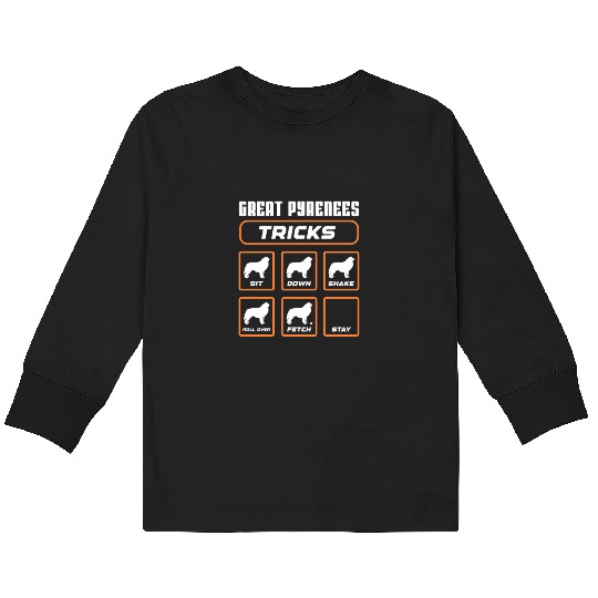 Great Pyrenees Tricks Kids Long Sleeve T Shirts
