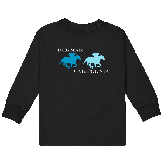 Del Mar California Horse Racing Kids Long Sleeve T Shirts