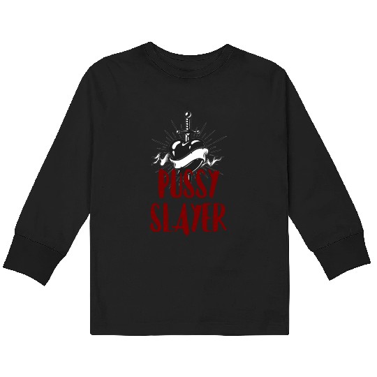Pussy Slayer nature Kids Long Sleeve T Shirts