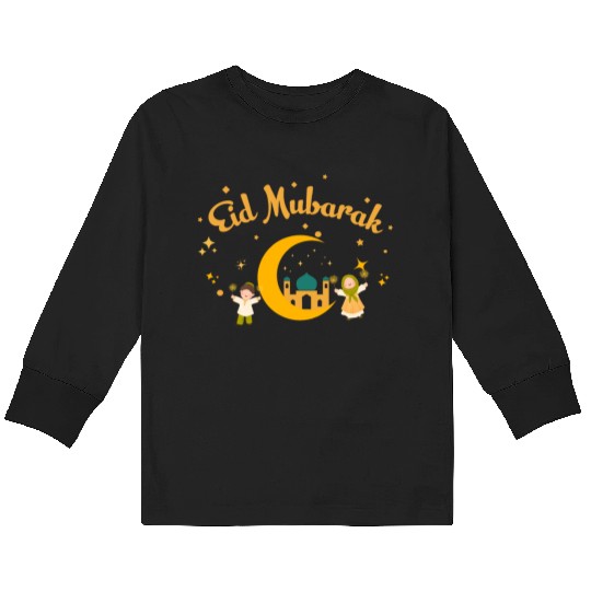 Happy Eid Mubarak for men women son and daughter Kids Long Sleeve T Shirts