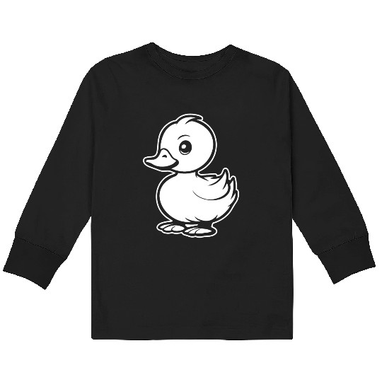 Duck Bird Nature Pond Kids Long Sleeve T Shirts