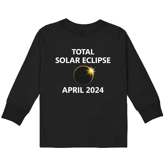 Solar Eclipse 2024 Kentucky Oklahoma Michigan City Kids Long Sleeve T Shirts