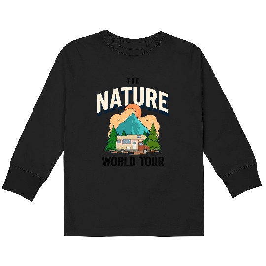 Rv World Tour Nature Is Calling Kids Long Sleeve T Shirts