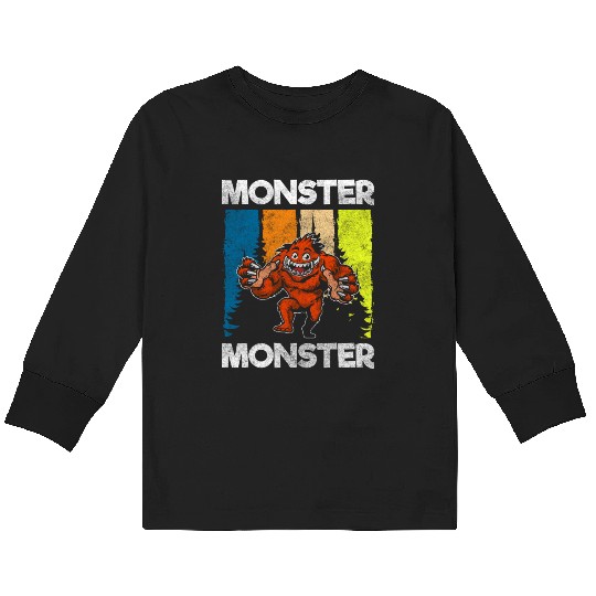 Monster Fright Character Monster Hunter Kids Long Sleeve T Shirts