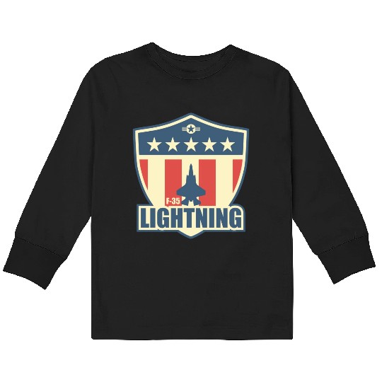F35 Lightning boy Copy Copy Kids Long Sleeve T Shirts