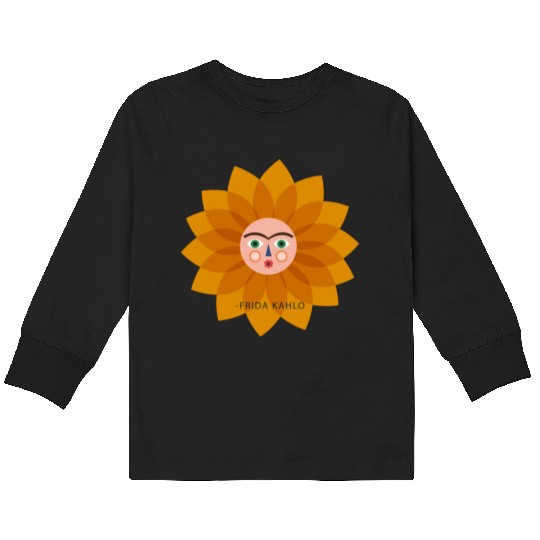 Cute Summer Vacation Frida Kahlo Sun Viva La Vida Kids Long Sleeve T Shirts